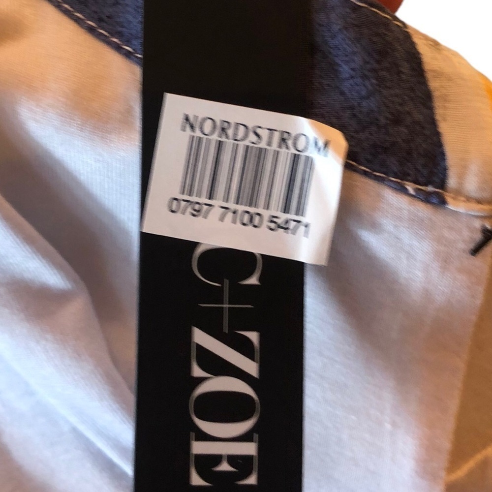 NIC+ZOE pullover blue/yellow/gold/white ruffle hem sundress size Large - NWT! - Picture 14 of 15